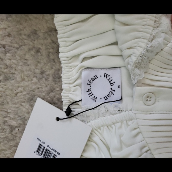 NWT With Jéan Remi lace puff sleeve top - SIZE M - Picture 5 of 11